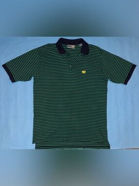 Augusta National Golf Shop Slazenger Masters Polo Shirt Mens XL Striped Green